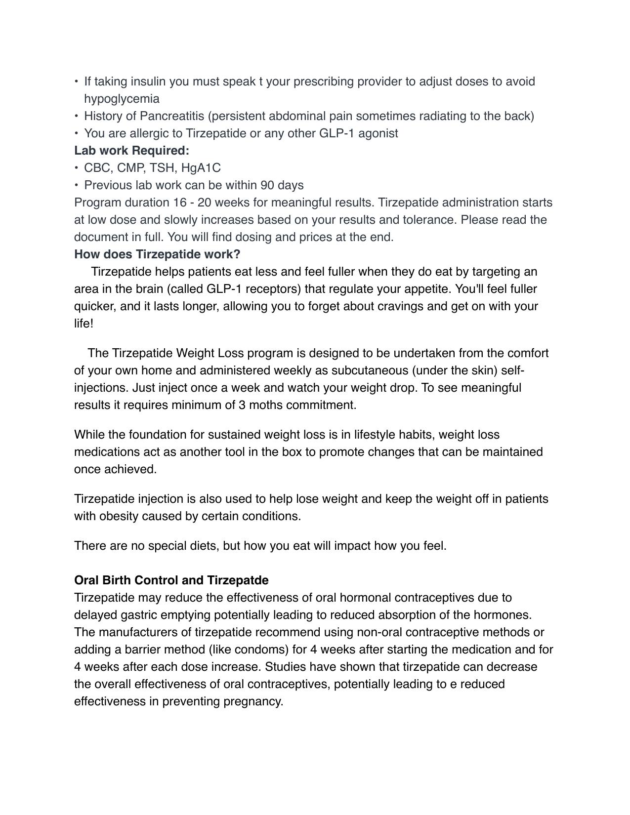 Tirzepatide General Information — page 2 of 11